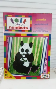 Fuzzy Felt Panda Vintage 1994 Felt By Numbers Craft Kit - New Sealed Rare - Picture 1 of 6