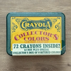 Vintage 1991 Crayola Collector's Colors Limited Edition Tin 72 Crayon New Sealed - Picture 1 of 7