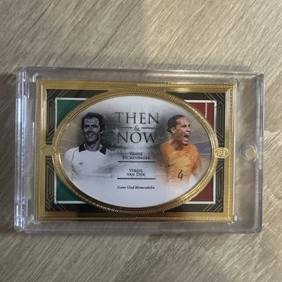 Franz Beckenbauer Virgl Van Dijk 1/11 Game Worn Legend Futera 23k Gold Goldframe - Bild 1 von 3
