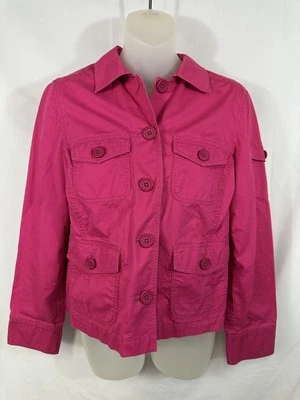 LL Bean Petite Women’s Lightweight Cotton Jacket Blazer Pink Size PM - Image 1 of 4