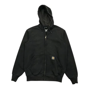 Carhartt Rain Defender Hoodie Small S Mens Black Loose Fit Jacket Sweatshirt Y2K - Picture 1 of 7