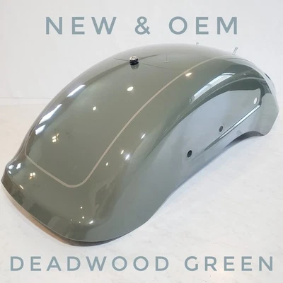 OEM Fat Boy FLSTF 114 Harley-Davidson Deadwood Green Rear Fender 2018-2024 - Image 1 of 4