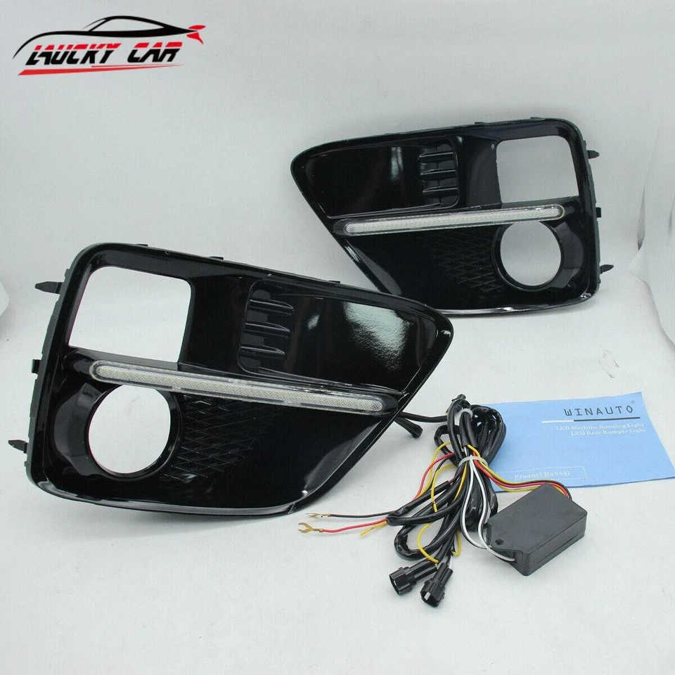 For 2015-17 Subaru WRX STI Sequential LED Turn Signal Lamp DRL Fog Lights 1 Pair - Image 1 of 4