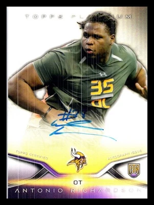 2014 Topps Platinum - Autograph Rookie Antonio Richardson #56 Auto RC Vikings - Image 1 of 2