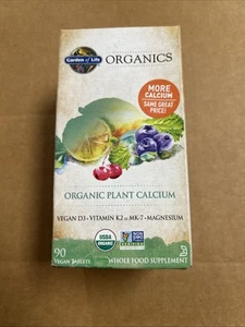 Garden of Life Mykind Organic Plant Calcium 90 Ct EXP 11/26 - Picture 1 of 5