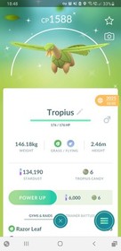 🍃Shiny (Dazzling) Tropius Pokemon GO🍃 Mini PTC 80k