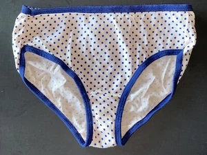 Hanes Girl Vintage Sz 10 Polka Dot Cotton Bikini Panties Underwear - Picture 1 of 3