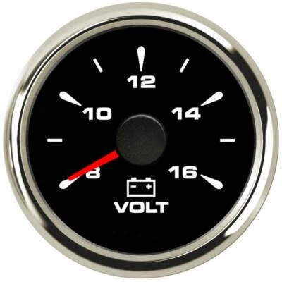 52mm Car Boat Voltmeter Volt Meter Gauge Waterproof  7 Color Backlight  8-16V    - Image 1 of 4
