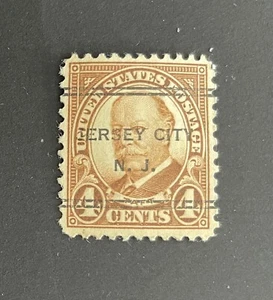 Jersey City, Nueva Jersey Tipo 247 DLE Precancelado - 4 centavos Tafetán - EE. UU. #685 - NJ - Imagen 1 de 1