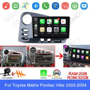 For Toyota Matrix Pontiac Vibe Car Stereo Radio Carplay Android Navi GPS 2+32G - Picture 1 of 21