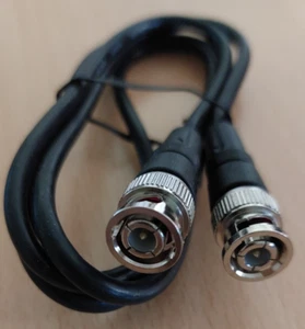 Koaxialkabel RG59 mit 2 x BNC-Stecker, 75 Ohm, 1 Meter, VIDEO AUDIO - Bild 1 von 2