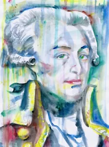 LAFAYETTE retrato acuarela - PÓSTER - ¡varios tamaños! pintura impresión arte - Imagen 1 de 8