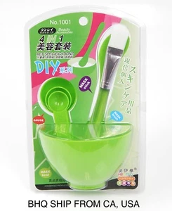 NEW 4 IN 1 BEAUTY DIY FACIAL MASK TOOL SET MIXING BOWL BRUSH SPOON - Picture 1 of 2