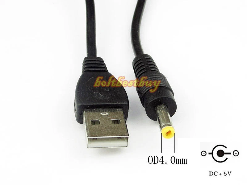 USB a Type Male to 4.0mm DC Power Supply Plug Barrel Connector 5v Charge Cable