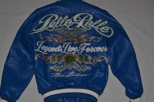 Pelle Pelle Men's LEATHER Jacket LEGEND LIVE FOREVER BLUE All SIzes NEW LIMITED