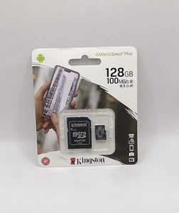 Kingston 128GB Micro SD Memory Card 100mb/s - Picture 1 of 1