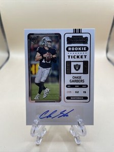 Chase Garbers 2022 Contenders Rookie Ticket Auto Autograph RC #291 Raiders