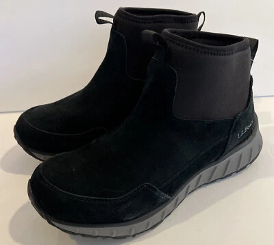 NOVAS botas de neve à prova d'água de tecido de camurça preta LL Bean (515262). Masculino dos EUA tamanho 7,5M - Imagem 1 de 4
