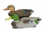 Floating Mallard Duck Decoy Pair, Life Sized Plastic Construction Pond Decor