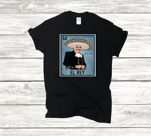 El Rey Vicente Fernadez,Musica Ranchera Divertente Loteria Messicana Gioco Card CAMICIA, B - Foto 1 di 2
