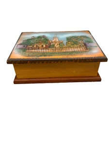 RARE, Vintage HANOVER (PA) FOUNTAIN, Center Square, Wood Box, Jill Dehoff Artist - Picture 1 of 14