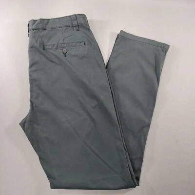 Брюки хаки George узкие серые плоские спереди мужские размер 34x32 - Изображение 1 из 4