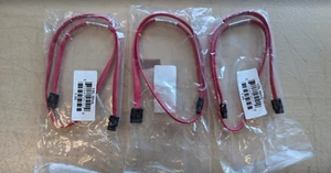 3x Supermicro SATA3 6Gbp Flat 57.5cm Cable (CBL-0044L) - Extra Quality - Picture 1 of 2
