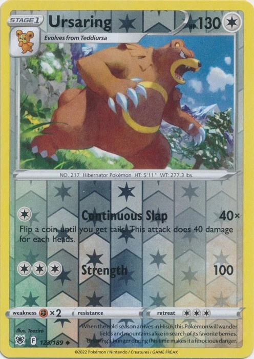 Reverse Holo Ursaring 123/189 Uncommon Astral Radiance - Image 1 of 1
