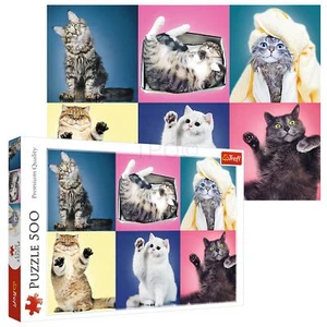 Trefl 500 Piece Kids Large Cute And Cuddly Kittens Cats Floor Jigsaw Puzzle NEW - Picture 1 of 4