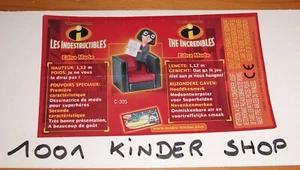 KINDER C-305 C305 THE INCREDIBLES BPZ BE BNL BELGIUM - Photo 1/1