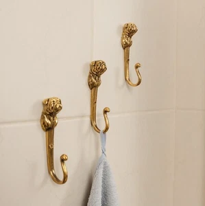 Pug. A charming brass dog leash holder. Choose your breed - Picture 1 of 14