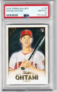 SHOHEI OHTANI - 2018 TOPPS GALLERY - ROOKIE RC #116 - PSA 10 - ANGELS HOT - Picture 1 of 2