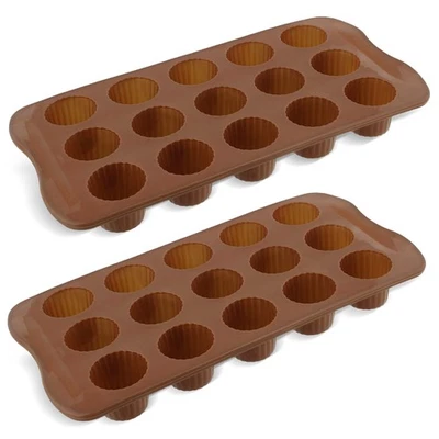 Spec101 Silicone Mold Tray 2pk - 15 Cavity Small Peanut Butter Cup Mold Trays - Image 1 of 4