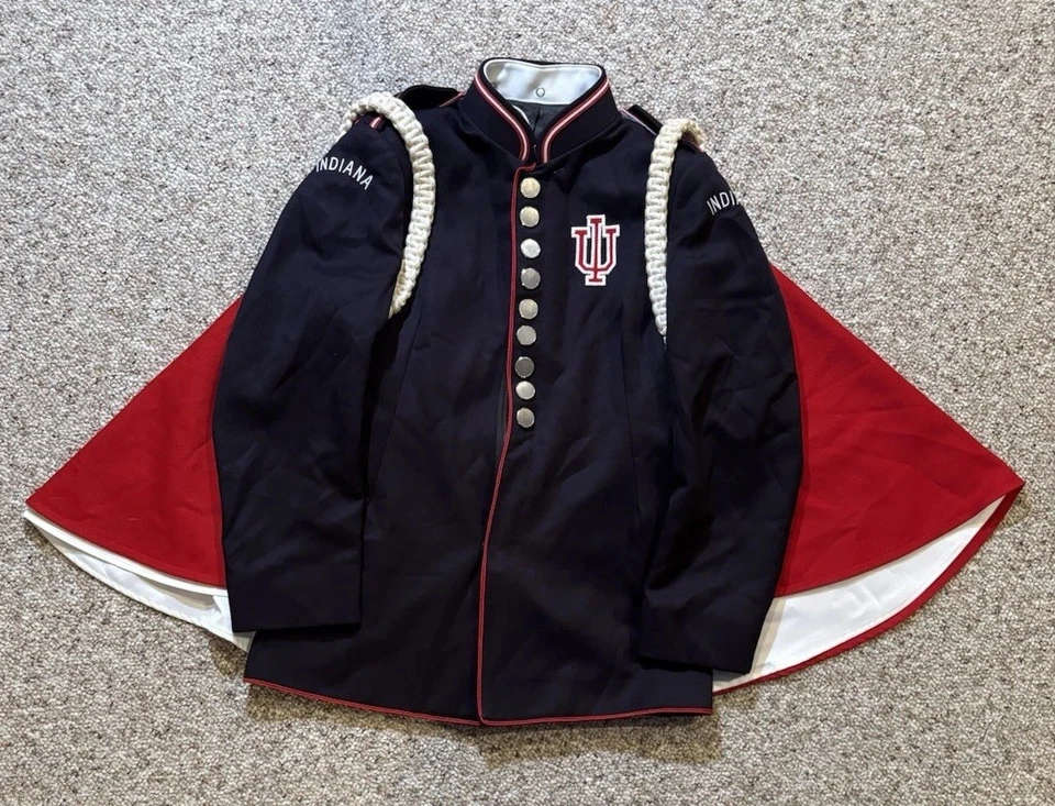 Vtg Indiana University Demoulin Bros & Co Marching Hundred Band Uniform. Size 21 - Image 1 of 4