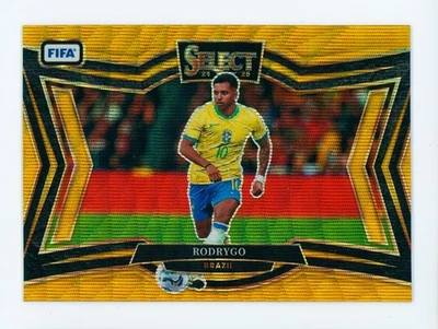 2024-25 Rodrygo Panini Select FIFA Gold Wave Brazil Soccer Card 1/10 - Image 1 of 3