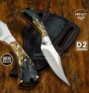 Model # 5844 Custom Full Tang Skinning Knife Hand Made By Impact Cutlery | D2 - Picture 1 of 11