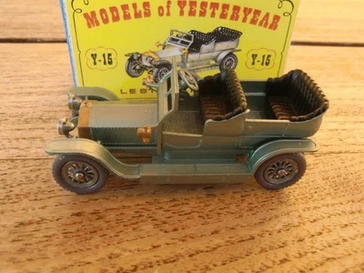 MATCHBOX Lesney MoY Yesteryear Y-15 ROLLS ROYCE SILVER GHOST grün graue Reifen - Bild 1 von 4