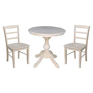 International Concepts 30" Round Top Pedestal Table - With 2 Madrid Chairs, U... - Picture 1 of 3