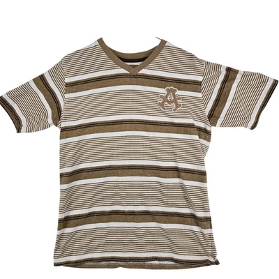 Camisa Akademiks Para Hombres XL Rayas Cuello en V Bordada A 2010s Informal Streetwear Foto 1 de 4