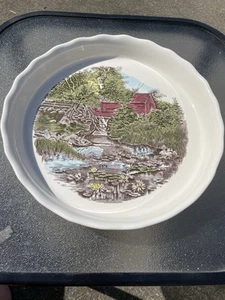 Johnson Brothers Friendly Village England 10" Ruffled Edge Pie / Quiche Baking - Picture 1 of 5