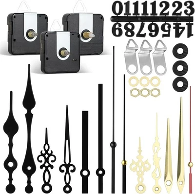 3PCS Silent Clock Mechanisms Battery Powered 5 Styles Clock Hands Clock Numbers - Image 1 of 4