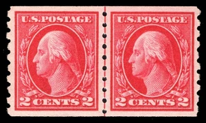 MOMEN: US #413 COIL LINE PAIR MINT OG NH PSE GRADED CERT VF/XF-85 LOT #96142 - Picture 1 of 5
