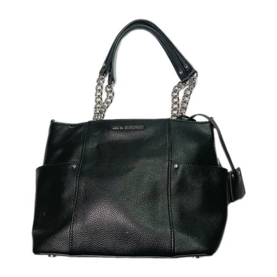 Dana Buchman Bolso de Mano Negro Bolso de Hombro Cartera 9" x 12" x 4.5" Correa de Cadena Foto 1 de 4