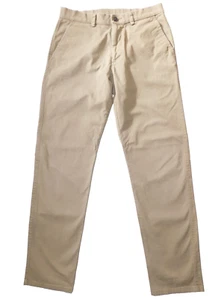 Pantalones para hombre Kenneth Cole ajustados pierna elásticos caqui marrón bronceado talla 31 x 32 - Imagen 1 de 4