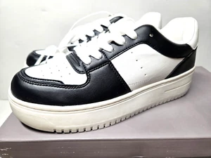 Falls Creek Women Jana White Black Panda platform fashion sneaker Shoes size 7.5 - Picture 1 of 8