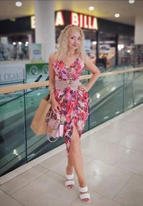 PLT MIDI Floral Sundress UK 12 NWOT - Picture 1 of 7