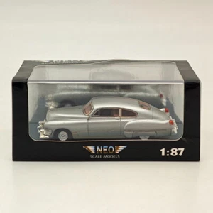 1/87 NEO SCALE MODELS Cadillac Series 62 Sedanet Coupe Silver Resin Car Limited - Picture 1 of 7