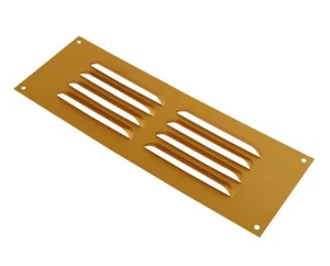 Montaje en pared con ventilación de aire dorada Louvre 3"" 6"" rejilla de ventilación de metal cubierta para mosca - Imagen 1 de 1