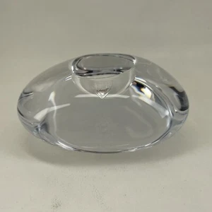 Orrefors Sweden Clear Crystal Votive Candle Holder Stamped Sticker - Picture 1 of 12