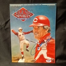 1992 LEGENDS SPORTS MEMORABILIA PETE ROSE SIGNED MAGAZINE PSA/DNA AUTHENTICATED
